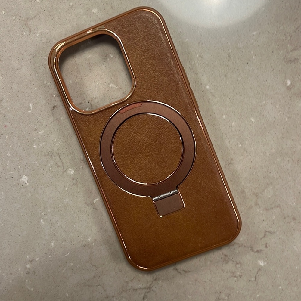 Magsafe Leather Apple iPhone 15 Pro Case